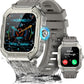 Military Smart Watches for Men (Answer/Make Calls),1.91'' Fitness Smart Watch for Android and iPhone,IP68 Waterproof Fitness Tracker with Step Counter/Sleep Monitor/110+ Sport Modes,Smartwatch for Men