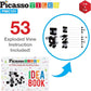 PicassoTiles 101pc Magnetic Puzzle Cube Set Black and White 1 Inch Construction Blocks STEM Educational Toy for Kids Age 3 Plus Sensory Learning Kit with Idea Book for Building and Creativity PMC101