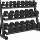 Ritafer 350-550 lbs Hex Weight Dumbbell Set with Rack 5-50 lbs Hand Weights for Strength Training for Home Gyms Rubber Iron Coated Dumbbells Exercise & Fitness Equipment to Training Strength Muscle