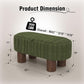 Bench with Storage 43 inch, Upholstered Corduroy Farbic Green Oval Footrest with Hidden Storage, Stool Modern Design Legs for Bedroom, Living Room, and Entryway Furniture Ottoman