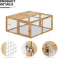 MoNiBloom Portable Chicken Run Rabbit Hutch Folding Chicken Cage Hen Coop for Indoor/Outdoor, Top and Side Opening Doors Small Animal Pet Playpen No Assembly Required Poultry Cage 45.5 x 42.5 x 20 in
