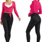 Women Tie Front Shrug Long Sleeve Bolero Cardigan Lightweight Casual Tops