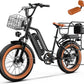 2 Seater Electric Bike, 48V 20AH(𝟗𝟔𝟎𝐖𝐇) Large Removable Battery, 𝟏𝟑𝟎𝟎𝐖 Peak Motor, 20"x 4.0" Fat Tire Ebike for Adults, 80+Miles Max,30+MPH, City Couple E Bike for All Terrain