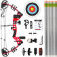 Youth Compound Bow Set 15-45 Lbs for Teens and Beginner, Package with Archery Hunting Equipment, Max Speed 260fps, Adjustable, Right Hand