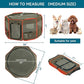 Petsfit Portable Dog Playpen 36" Portable Pet Play Pens for Small Medium Dogs, Puppy Playpen Indoor/Outdoor with Carring Case, Removable Zipper Top and Bottom,Medium (36"x36"x21")