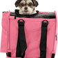SturdiBag Pro 2.0 Pet Travel Carrier for Cats and Dogs | Soft Sided Pet Carrier Bag with Safety Clips and Seatbelt Straps for Airplane or Car Travel | Cube, Soft Pink