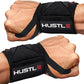 Hustle Athletics Wrist Wraps for Weightlifting – Max Wrist Support for Safe & Heavy Lifts, USPA Approved 18" & 12" Lengths, Thumb Loop Gym Straps for Powerlifting & Weight Lifting for Men and Women