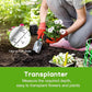Garden Tool Set, 3 Pack Aluminum Heavy Duty Gardening Kit Includes Hand Trowel, Transplant Trowel and Cultivator Hand Rake with Soft Rubberized Non-Slip Ergonomic Handle, Garden Gifts