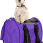 SturdiBag Pro 2.0 Pet Travel Carrier for Cats and Dogs | Soft Sided Pet Carrier Bag with Safety Clips and Seatbelt Straps for Airplane or Car Travel | Cube, Purple