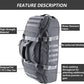 65L Large Duffle Bag, 3-in-1 Tactical Backpack MOLLE Pack for Sports, Gym, Outdoor, Grey