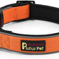 Plutus Pet Tactical Dog Collar, Reflective, Adjustable Heavy Duty Dog Collar, Soft Padded and Comfortable, for Small Medium and Large Dogs (Orange, M)