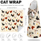 27.6"Cat Grooming Wrap, Self Adhesive Cat Wrap for Cutting Nails, Anti-Escape Calming Cat Swaddle Wrap for Medicine Ear Cleaning, Chicken Anti-Scratch Cats Burrito Restraint Blanket,Practical Pet Tool