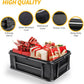 Bike Basket Rear with Liner,Waterproof Cover,Cargo Net Large Rear Bike Basket,Heavy Duty Bicycle Rear Basket for Electric Bike, Ebike,Great for Bike Trip,Carrying Grocery,Ball,Dog