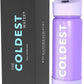 Coldest Insulated Water Bottle with Straw Lid - Stainless Steel Metal Insulated Bottle for Men & Women (Saturn's Moon Purple Glitter, 18 oz)