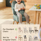 HOMEAL Booster Seat for Dining Table for Toddler Kid Baby, Adjustable Kids Breathable Booster Seat for Kitchen with Backrest and Adjustable Straps, Sage
