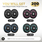 2 Inch Bumper Plates，10-500lbs，Barbell Rubber Olympic Weight Plates Set for Home Gym, Strength Training & Weight Lifting, Multiple Options Colors