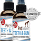 PetSilver Teeth & Gum Spray - Dog Dental & Teeth Cleaning Spray for Plaque & Tartar Build-Up Reduction - Natural Breath Freshener for Dogs & Cats - Patented Chelated Silver - Made in USA - 4oz, 2-Pack
