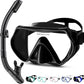 Snorkeling Gear, Dry Snorkel Set180° Panoramic Wide View,Anti-Fog Scuba Diving Mask, Professional Snorkeling Gear for Free Breathing, Swimming, Diving