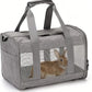PINVNBY Small Pet Carrier, Guinea Pig Carrier, Bunny Carrier for Travel Camping Outdoor, Breathable Pet Portable Hand Bag for Hamster Bunny Guinea Pig（Gray）