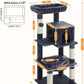 PETEPELA 45.7" Cat Tree for Indoor Cats, 5-Level Cat Tower for Large Cats with Metal Frame Large Hammock (17.3"x15.3"), Cat Condo with (18.5"x13") Big Top Perch & 4 Sisal Covered Scratching Post Dark