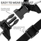 PUPTECK No Pull Dog Harness Soft Adjustable Basic Nylon Step in Puppy Vest Outdoor Walking with ID Tag and A-ir Tag Case, Black, L