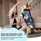 Lukovee Recovery Suit for Dogs, Zipper On Recovery Suit for Female Male Dog, Onesie Abdominal Wounds Cone E-Collar Alternative Prevent Licking Spay Recovery Suit (CF,XS)
