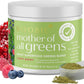 Boobie Mother of All Greens | Your New Family Ritual, Daily Super Greens Powder with 35+ Essential Nutrients for Moms & Families | Vegan, Gluten Free, & Sugar Free | Light Berry Flavor, 30 svgs