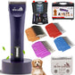 My Pet Command Professional Dog Grooming Clipper, Cordless Hair Trimmer, Brushless Motor, Heavy Duty Kit for Dogs Pets Cats, for Thick Coats, Low Noise, Light Weight