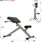 Sunny Health & Fitness Foldable Hyperextension Roman Chair w/Back Extension, Home Gym Sit Up Bench for Glute & Ab Workouts, Optional Adjustment Incline & Multi-Function Heavy-Duty Exercise Equipment