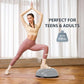 ZELUS Balance Ball Trainer with Resistance Bands and Foot Pump, Inflatable Yoga Ball for Home Gym Workouts, 23 Inch Exercise Half Ball for Balance Training Core Strength Fitness More, 330lb Cap