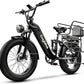 1500W Electric Bike for Adults,48V 20/60Ah Removable Battery Max Range 80Miles & 30MPH Electric Bicycle,20''×4" Fat Tire Ebike,Adult Electric Bicycles for Commute Beach Snow,E-Bike UL Certified
