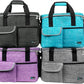 PetAmi Travel Bag Organizer - Dog & Cat Diaper Bag with Food Container and Bowls, Perfect for Weekend Camping (Sea Blue, Large)