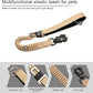 20” Strong Short Leash for Dog, Heavy Duty Bungee Dogs Leash with Padded Handle Car Seatbelt, Small Dog Training Leashs for Large or Medium Dogs - Can be Used with Other leashes (Khaki)