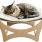 Cat Hammock Bed, Wooden Elevated Cat Beds with Natural Sisal Scratching Mat, Cats Scratcher Bed with Removable Soft Cushion, Cats Scratching Beds with Wood Frames, 22" L x 17.7" W