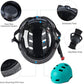 Bike Helmet 3 Sizes for Teenager Kids Youth Adults,Bavilk Skateboard Helmet Adjustable Multi-Sport Bicycle Cycling Scooter Roller Skate Inline Skating Rollerblading for Girls Boys Women Men Teen