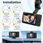Wireless Baby Car Camera, HD 1080P Car Baby Monitor with Night Vision, Easy Install Backseat Camera for Kids, 360 Degree Rotatable Rear Facing Car Seat Mirror for Home, Baby, Pet
