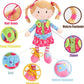 Sugar Snap Plush Learn to Dress Doll for Toddlers - 15" - for 2 Year Old Girl - Montessori
