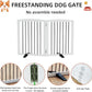 ZJSF Freestanding Panel Dog Gate for Indoor, Doorways,Stairs, or Hallways,Foldable Wooden White Pet Gates for House,Pet Gate for Dogs,Dog Fence, Puppy Gate,Support Feet Included, 32 "Height-2 Panels