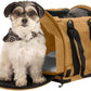 SturdiBag Pro 2.0 Pet Travel Carrier for Cats and Dogs | Soft Sided Pet Carrier Bag with Safety Clips and Seatbelt Straps for Airplane or Car Travel | Cube, Earthy Tan