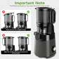 Cold Press Juicer, 5.3" Wide Feed Chute Juice Extractor Machine with 400W, High Juice Yield, Slow Masticating Juicer for Whole Vegetables & Fruits, Deep Grey