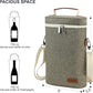 ZORMY 2 Bottle Insulated Wine Carrier Bag for Travel, Wine Carrier Tote Cooler Bag with Shoulder Strap & Corkscrew Opener, Perfect Wine Lover's Gift, Great for Picnics and Outdoor Entertaining