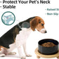 Ceramic Elevated Dog Food and Water Bowl, Kitty Bowl, Raised Dog Dish, Pet Feeder (6inch, 1 x Starry Sky + Stand)