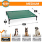K&H Pet Products Outdoor Elevated Dog Cot, Cooling Raised Bed with Waterproof Breathable Mesh for Medium Dogs, Portable Place Bed with Heavy-Duty Metal Frame & Hammock Style Cover - Medium Green