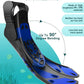 Mask Fins Snorkeling Gear for Adults, Full Face Snorkel Mask & Adjustable Swim Fins Snorkel Set, Panoramic View Snorkel Mask Dry Top Anti-Fog Anti-Leak