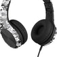 LilGadgets Connect+ Pro Wired Kids Headphones for School w/Microphone, Volume Limiting Noise Reducing Over-Ear Headset w/Cord, SharePort Technology & SoftTouch Padding, Snow Camo Headphones for Kids