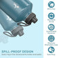 Coolflask 128 oz Gallon Water Bottle Insulated with Straw&3 Lids, Water Jug Large Stainless Steel Metal Vacuum Wide Mouth for Sports, Gym or Office, Non-BPA Keep Cold 48H Hot 24H, Samurai Cyan