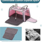 PETSFIT Cat Carrier for Large Cats, Dog Carriers for Small Dogs Under 25 Lbs, Soft Pet Carrier, Cat Crates for Indoor Cats with Cozy Extendable Mat (Large, Pink)