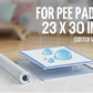 TidyFriend Dog Pee Pad Holder Tray Fits for 30” x 23” Pee Pads with Corner Lock Holes, Raised Edges, Non-Spill, Easy to Clean Silicone Dog Potty Tray Holder, For Indoor Floor Protection (Light Grey)