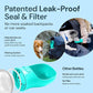 MalsiPree Leak Proof Portable Dog Water Bottle & Dog Travel Water Bottle Dispenser with Bowl - 12 oz, Blue - Food Grade Plastic- Puppy Essentials - Pet Travel Portable Doggy Bowl