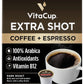 VitaCup Extra Shot Strong Coffee Pods, Bold & Intense Dark Roast w/Espresso Shot, High Caffeine, Vitamin B12, Antioxidants, Recyclable Single Serve Pod Compatible w/Keurig K-Cup Brewers, 16ct